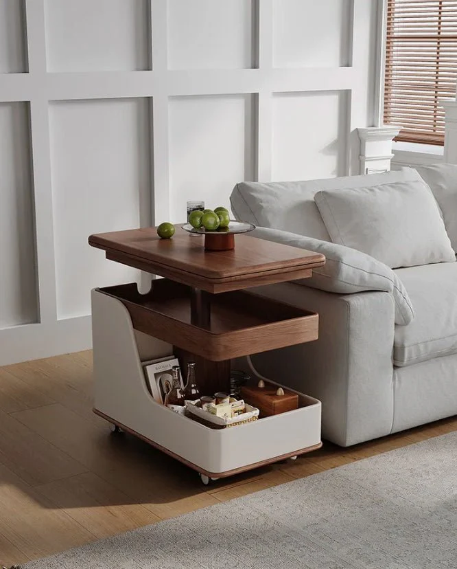 Convertible Lift-Top Coffee Table - Walnut Finish - Image 2