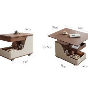 Convertible Lift-Top Coffee Table - Walnut Finish