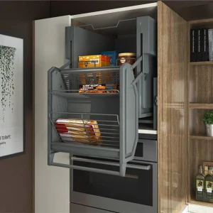 Tier Pull-Down Shelf Cabinet – Space-Saving Kitchen Storage Lift
