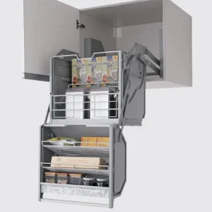 Tier Pull-Down Shelf Cabinet – Space-Saving Kitchen Storage Lift