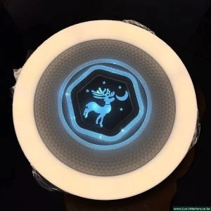 LED Ceiling Light – Decorative Reindeer & Moon Tri-Color Design – Indoor Kids Bedroom & Living Room Fixture