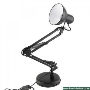 Black Desk Lamp – Adjustable LED Lighting with Sturdy Desk Clamp – Office & Study Table Lamp