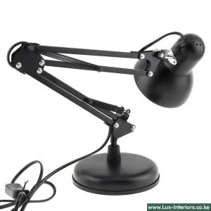 Black Desk Lamp – Adjustable LED Lighting with Sturdy Desk Clamp – Office & Study Table Lamp