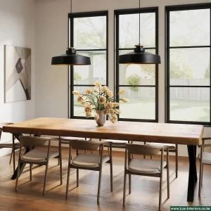 Nordic Ceiling Pendant Light – Black Modern Dome Design for Stylish Ambient Lighting – Indoor Hanging Fixture