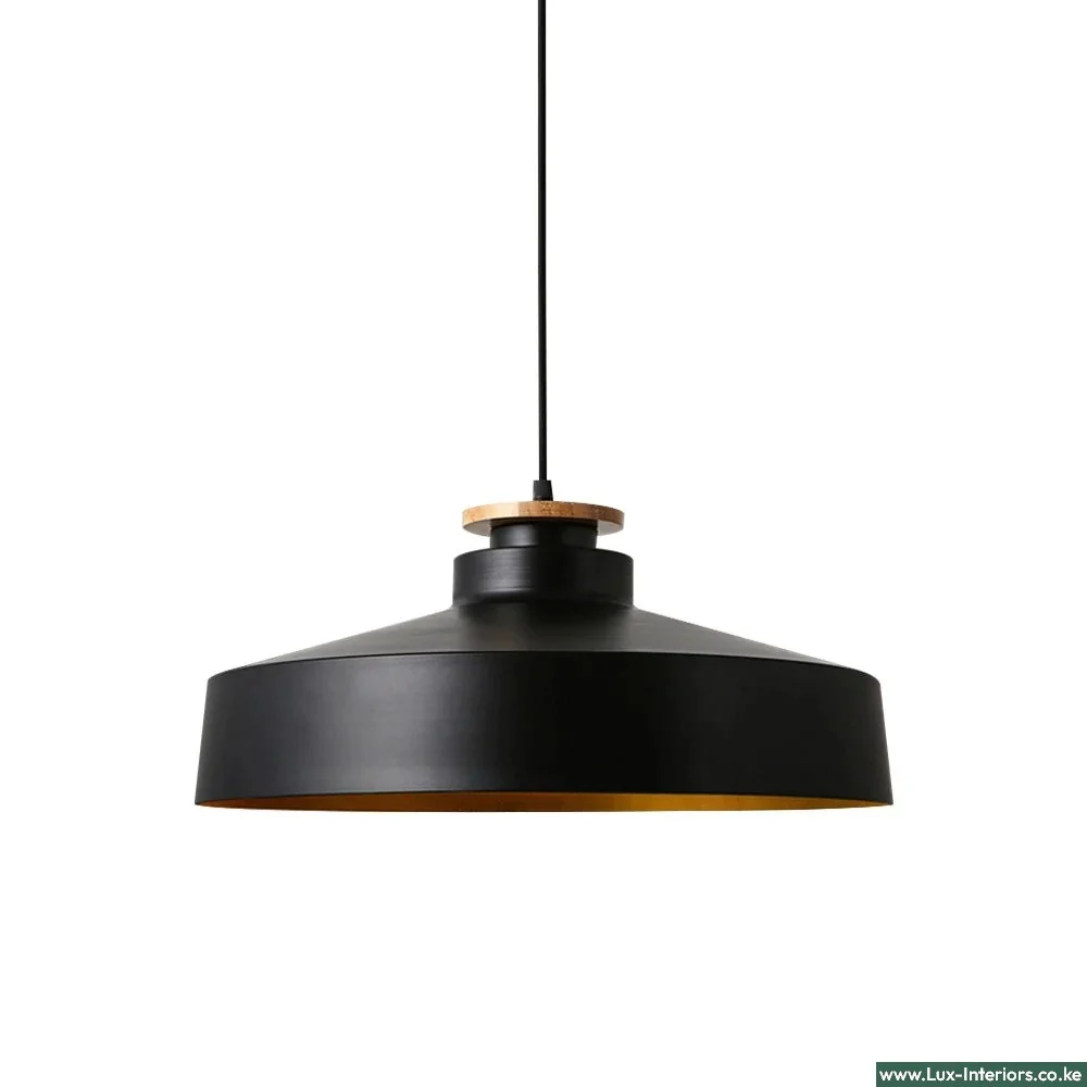 Nordic Ceiling Pendant Light – Black Modern Dome Design for Stylish Ambient Lighting – Indoor Hanging Fixture