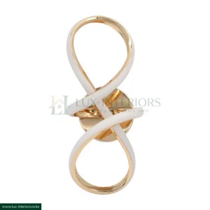 Wall Sconce Light – Golden Spiral Design for Elegant Ambient Lighting – Indoor Bedroom & Living Room Fixture