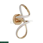 Wall Sconce Light – Golden Spiral Design for Elegant Ambient Lighting – Indoor Bedroom & Living Room Fixture