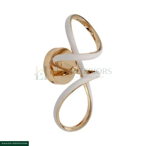 Wall Sconce Light – Golden Spiral Design for Elegant Ambient Lighting – Indoor Bedroom & Living Room Fixture