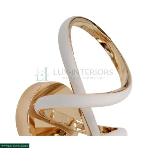 Wall Sconce Light – Golden Spiral Design for Elegant Ambient Lighting – Indoor Bedroom & Living Room Fixture