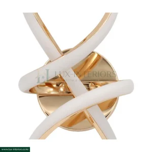 Wall Sconce Light – Golden Spiral Design for Elegant Ambient Lighting – Indoor Bedroom & Living Room Fixture