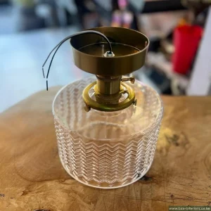 Matisse Ripple Glass Ceiling Light – Textured Artistic Glass Shade – Flush Mount Indoor Ceiling Light Fixture