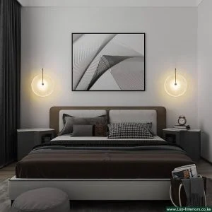 Miumaeov Wall Sconce – Modern Round Disc Design for Bedroom Lighting – Indoor Decorative Wall Lamp