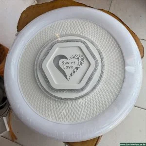 LED Ceiling Light – Modern Sweet Love Tri-Color Design for Bedroom Ambience – Indoor Kids & Adult Room Fixture