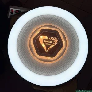 LED Ceiling Light – Modern Sweet Love Tri-Color Design for Bedroom Ambience – Indoor Kids & Adult Room Fixture