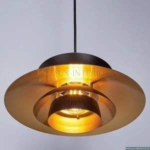 Scandinavian Pendant Light – Nordic 3-Layer Shade Design for Soft Ambient Lighting – Single Drop Ceiling Fixture