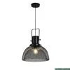 Scandinavian Pendant Light – Semicircular Wrought Iron Grid Lampshade – Modern Ceiling Hanging Fixture