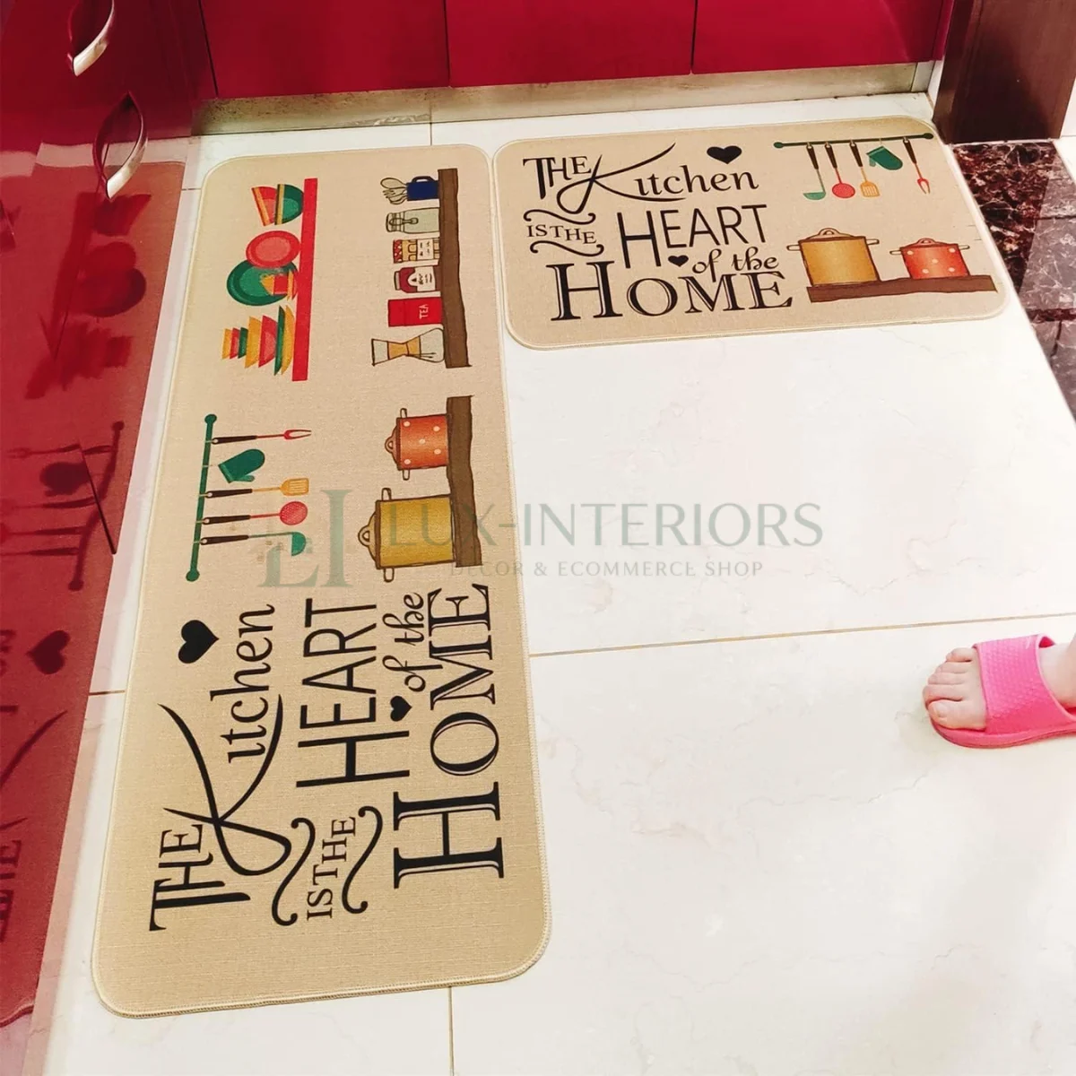 Kitchen Floor Mats Set – Non-Slip Cushioned Mats with Strong Rubber Backing – Set of 2 for Sink & Cooking Areas - Image 2