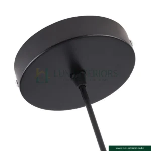 Industrial Pendant Lamp – Single-Light Modern Farmhouse Ceiling Fixture – Black Finish