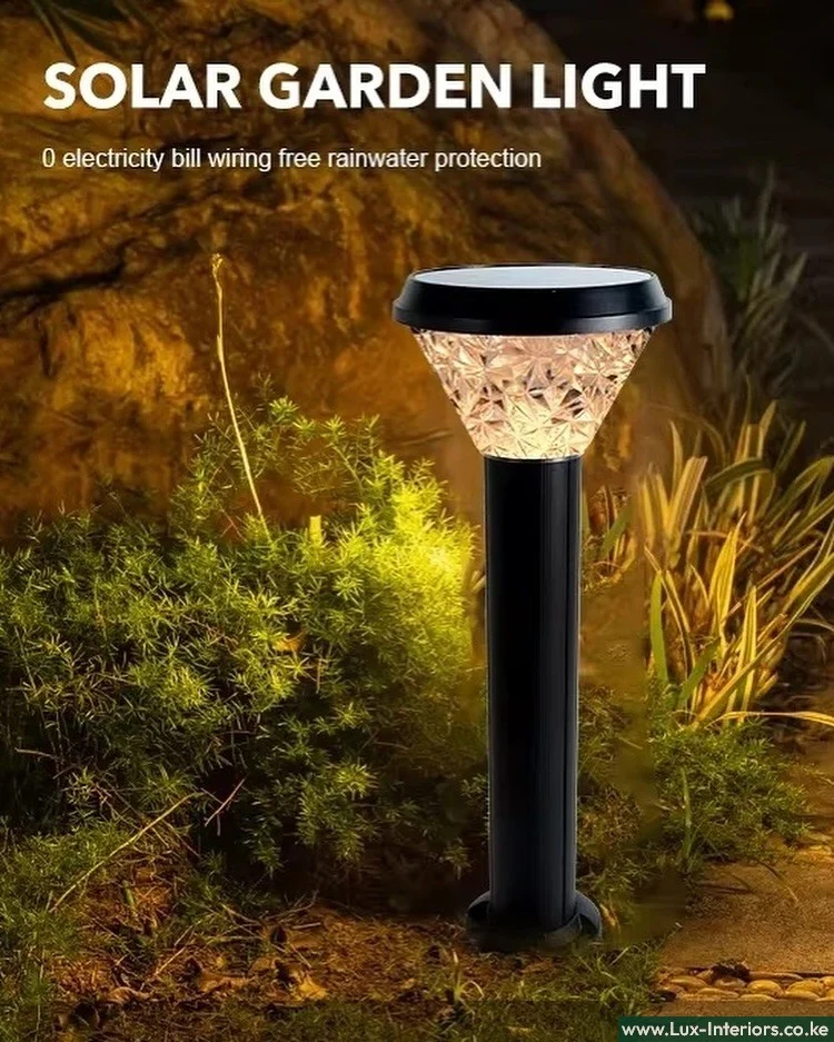 Solar Garden Light – Tri-Color LED for Landscape Pathway Lighting – Waterproof Outdoor Yard Fixture
