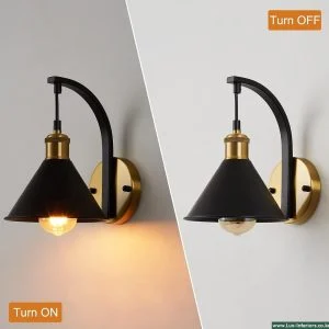 Wall Sconce Lamp – Vintage Industrial Design for Ambient Lighting – Indoor Bedroom & Living Room Fixture