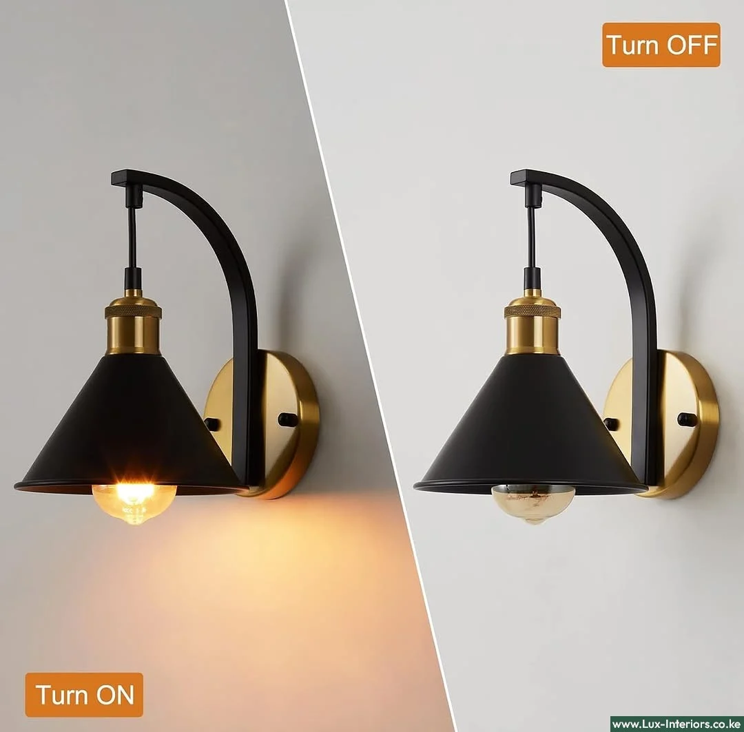 Wall Sconce Lamp – Vintage Industrial Design for Ambient Lighting – Indoor Bedroom & Living Room Fixture - Image 3