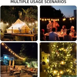 Outdoor String Lantern Lights – Vintage Waterproof Bulb Design for Garden, Patio & Events – 10m Length