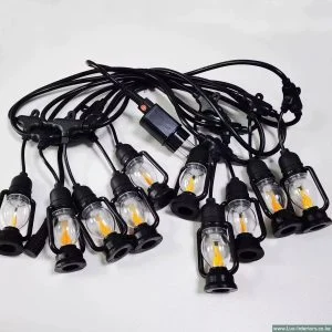 Outdoor String Lantern Lights – Vintage Waterproof Bulb Design for Garden, Patio & Events – 10m Length