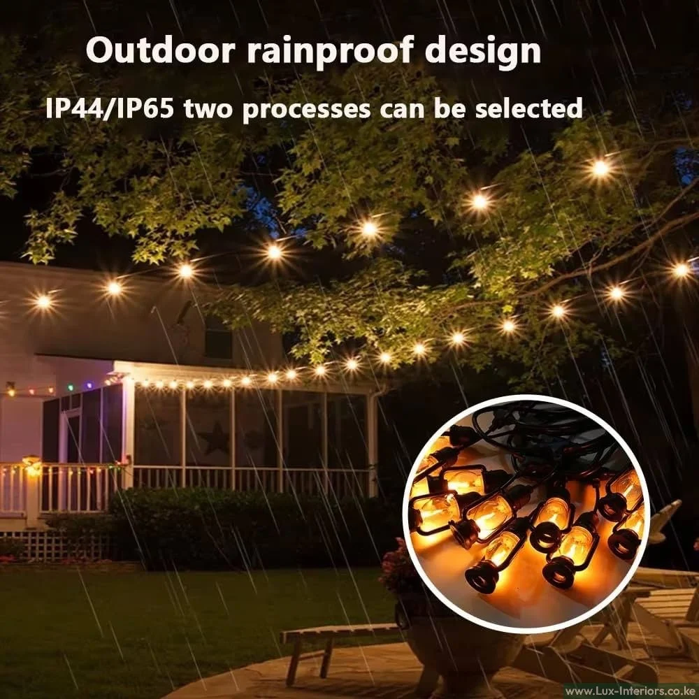 Outdoor String Lantern Lights – Vintage Waterproof Bulb Design for Garden, Patio & Events – 10m Length - Image 3