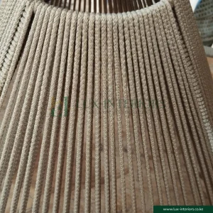 Woven Rope Lamp Shade – Beige African Rattan-Style Design for Warm Ambient Lighting – Indoor Bedroom & Living Room Fixture