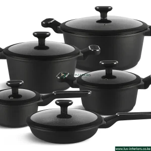 Edenburg Granite Marble Cookware Set – Premium 10-Piece Non-Stick Pots & Pans with Durable Stone Coating – Modern Home Kitchen Set