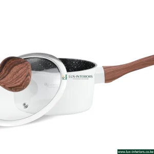 Edenburg Granite Marble Cookware Set – White 15-Piece Non-Stick Pots & Pans with Durable Stone Coating – Modern Home Kitchen Set