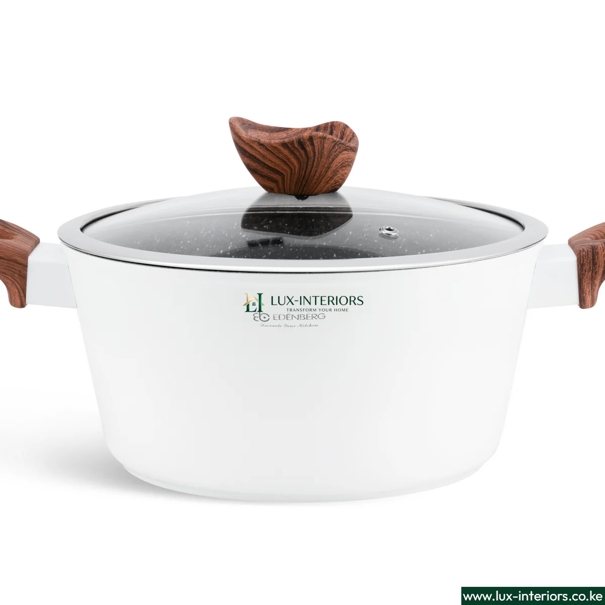 Edenburg Granite Marble Cookware Set – White 15-Piece Non-Stick Pots & Pans with Durable Stone Coating – Modern Home Kitchen Set - Image 18