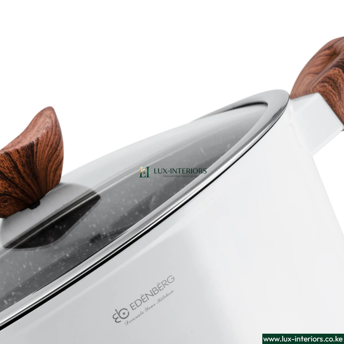 Edenburg Granite Marble Cookware Set – White 15-Piece Non-Stick Pots & Pans with Durable Stone Coating – Modern Home Kitchen Set - Image 3