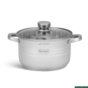 Edenburg Stainless Steel Cookware Set – Luxury 12-Piece Pan Collection – Induction & Gas Compatible Kitchen Set