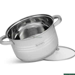 Edenburg Stainless Steel Cookware Set – Luxury 12-Piece Pan Collection – Induction & Gas Compatible Kitchen Set