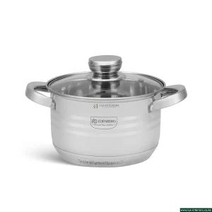 Edenburg Stainless Steel Cookware Set – Luxury 12-Piece Pan Collection – Induction & Gas Compatible Kitchen Set