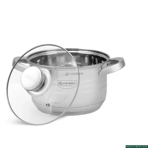 Edenburg Stainless Steel Cookware Set – Luxury 12-Piece Pan Collection – Induction & Gas Compatible Kitchen Set