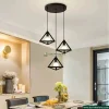 Equator Industrial Pendant Light – 3-Light Black Metal Triangle Design with Matte Finish – Circular Base Indoor Ceiling Fixture