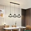 Equator Industrial Pendant Light – 3-Light Black Metal Triangle Design with Matte Finish – Rectangular Base Indoor Ceiling Fixture