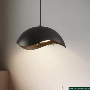 Nordic LED Pendant Light – Modern Wave Design in Black for Ambient Lighting – Indoor Ceiling Fixture (Copy)