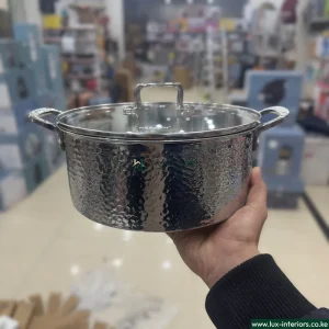 Uakeen VK-60 Stainless Steel Cookware Set – Triple S/S 6-Piece Durable Pots & Pans for Everyday Cooking – Modern Home Kitchen Set