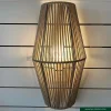 Wall Sconce Lamp Shade – Rattan-Style Rope Design for Warm Ambient Lighting – Indoor Bedroom & Living Room Fixture