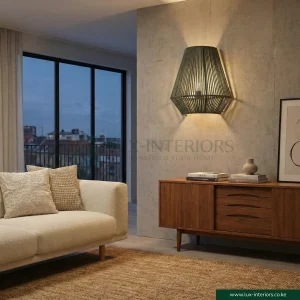 Wall Sconce Light – Rattan-Style Rope Design for Warm Ambient Lighting – Indoor Bedroom & Living Room Fixture