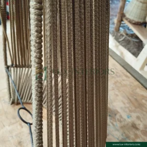 Wall Sconce Light – Rattan-Style Rope Design for Warm Ambient Lighting – Indoor Bedroom & Living Room Fixture