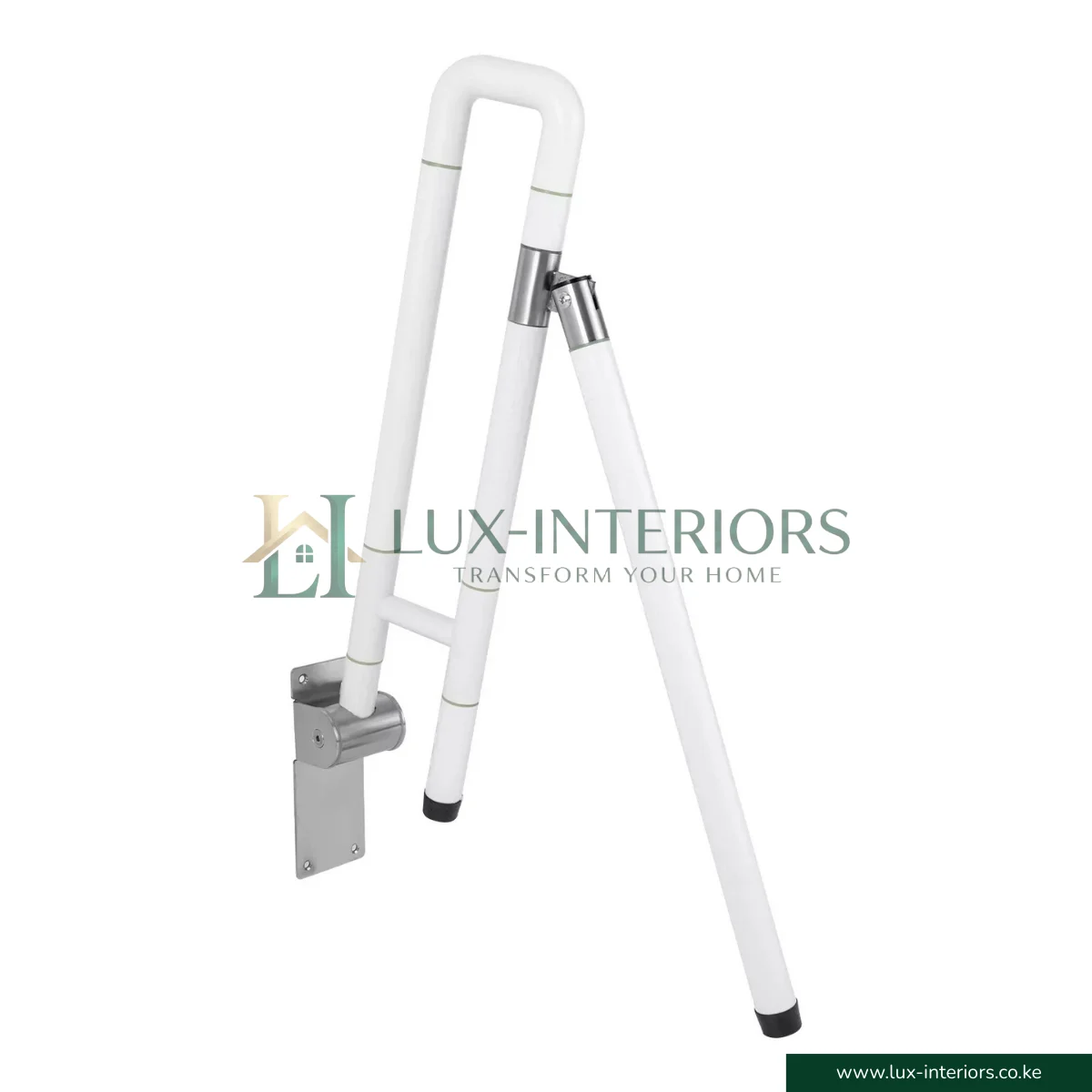 Foldable Bathroom & Toilet Grab Rail – Safety Hand Rail with Floor Stand – Stainless Steel Support Bar for Toilets & Showers - Image 4