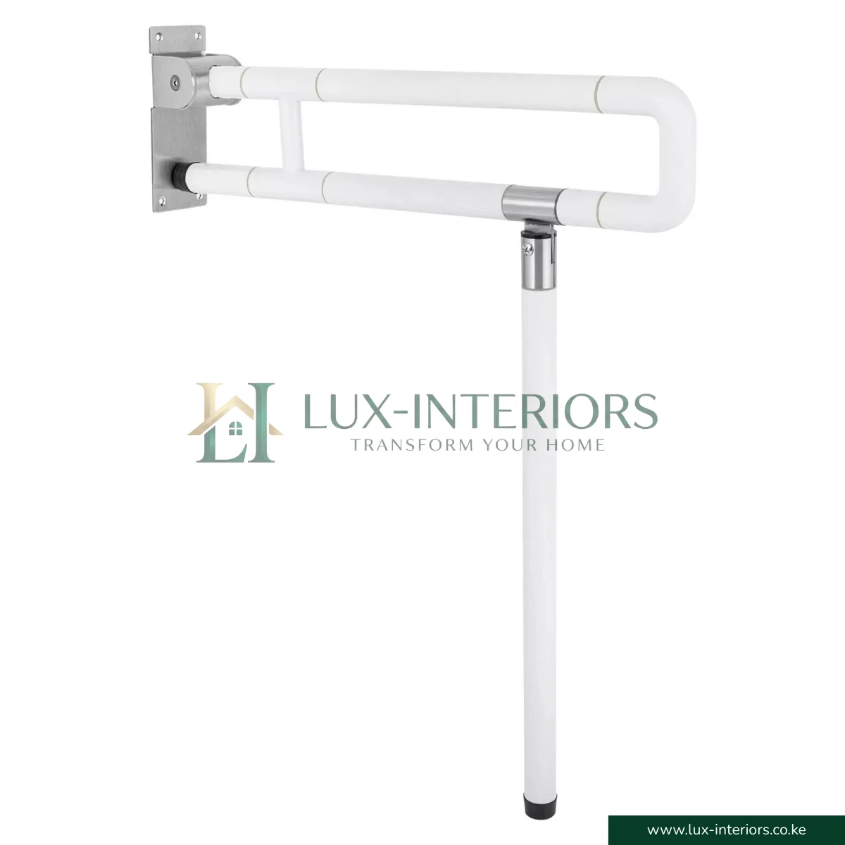 Foldable Bathroom & Toilet Grab Rail – Safety Hand Rail with Floor Stand – Stainless Steel Support Bar for Toilets & Showers - Image 6