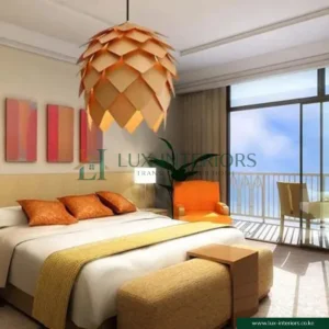 Wooden Pendant Light – Modern Acorn Shape with Natural Wood Finish – Indoor Ceiling Fixture for Dining & Living Rooms