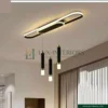Modern LED Pendant Light – Linear Mount with 3 Cylinder Spotlights – Pearl Black Finish