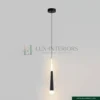 Modern LED Pendant Light – Minimalist Long Linear Chandelier – Matt Black Finish