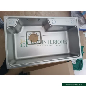 Premium Kitchen Sink Set – Large Single Bowl Handmade SUS304 Stainless Steel – Japanese Style